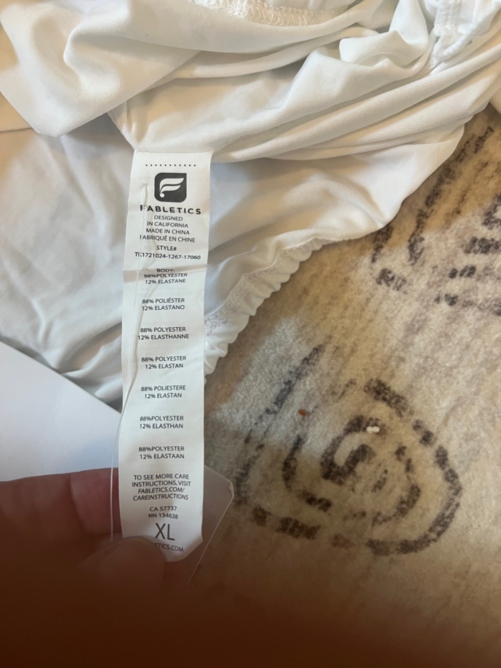 Fabletics White Wrap-Front top. Perfect for workout or weekends - Picture 5 of 5